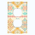 thumbnail image 2 of Metal Light Switch Plate Outlet Cover Ethnic Aztec Tribal Pattern Yellow SFR063, 2 of 13