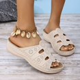 thumbnail image 6 of Hoshose Summer Fashion Womens Flats Slipper Plus Size Round Toe Slip on Comfortable Casual Soft Soled Beach Shoes Breathable, 6 of 8
