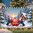 thumbnail image 5 of Penguin Winter Theme Merry Christmas Holiday Backdrop for Christmas Party Indoor Decoration New Year Celebration, 5 of 9