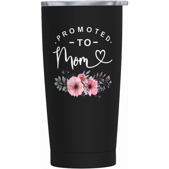 Promoted To Mom 20 OZ Vacuum Insulated Tumblers Lids Mug, Funny Gift For Nana, New Grandma, Mimi, Grandma To Be, Grandmother-Cool Present For Grammy On Birthday, Mothers Day, Christmas