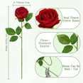 thumbnail image 2 of Flores artificiales Waipfaru Red Roses Real Touch, 50 unidades, 2 of 8