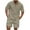 Khaki, variant on YYDGH Men 1/4 Zip Polo Shirt and Shorts Set Summer 2 Piece Outfits Fashion Short Sleeve Waffle Knit Casual Sports Tracksuit for Men