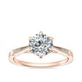 thumbnail image 1 of 0.55 T.C.W Round Shape Natural Diamond Latest Design Solitaire Wedding Ring for Ladies Solid 14K Rose Gold Size 8, 1 of 8
