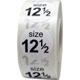 thumbnail image 1 of White Shoe Size 12 1/2 Circle Stickers | 0.75" Inch Round | 500 Pack, 1 of 1