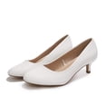 thumbnail image 4 of Rexoro Women's Classic Round Close Toe Pumps Slip On Low Thin Heel Heels Office Daily Dress Occasions Shoes, 4 of 7
