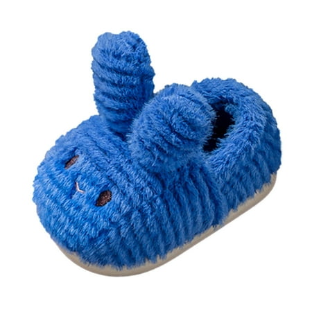 

XINSHIDE Shoes Fashion Cute Autumn And Winter Girls Boys Slippers Flat Soft Warm And Comfortable Solid Color Rabbit Shape Casual Baby Shoes