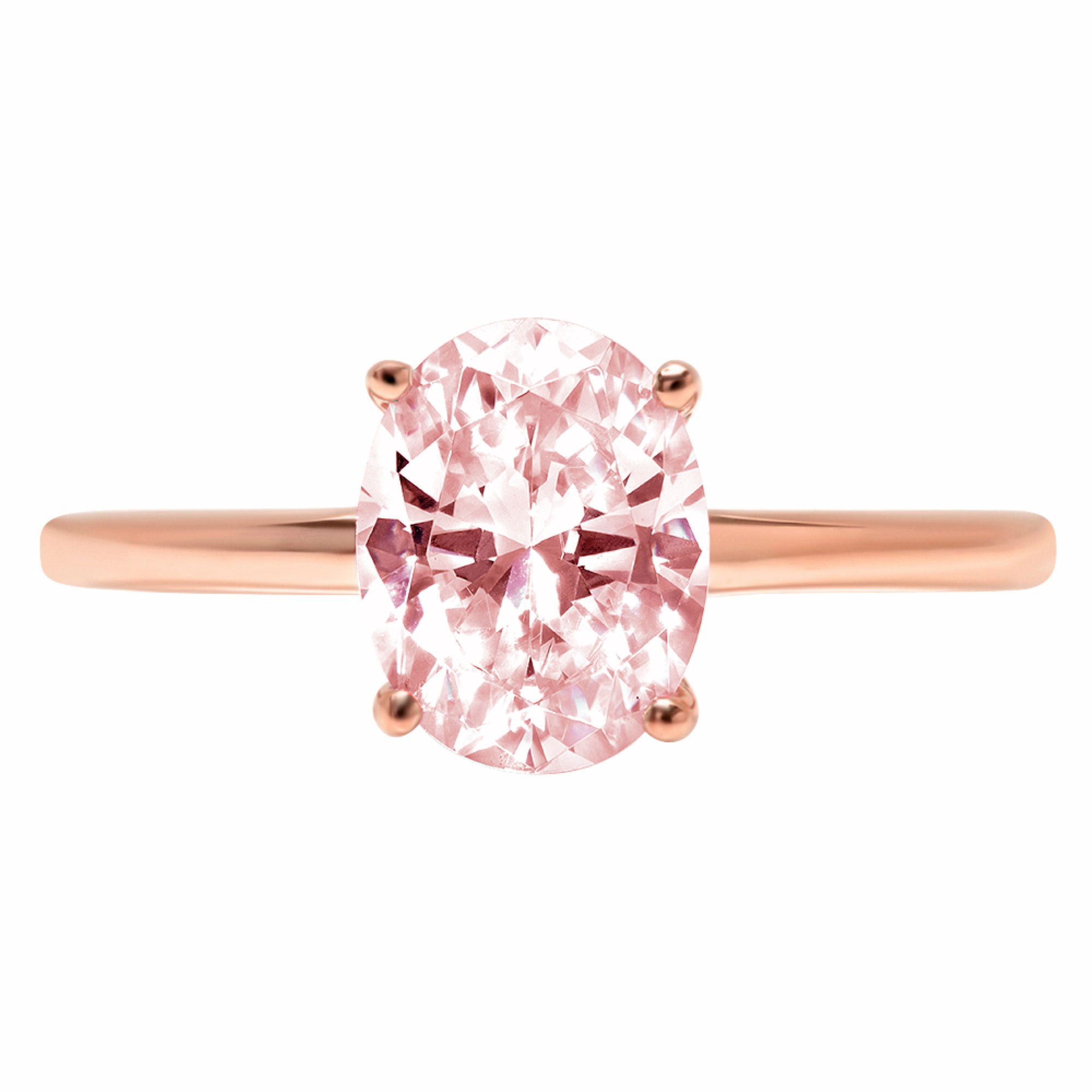 2.0 ct Brilliant Round Cut Stunning Genuine Pink Simulated Diamond