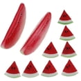 thumbnail image 2 of 10 Pcs Artificial Fake Foam Plastic Watermelon Slices Realistic Fruit Slices Decoration for Table Home Kitchen Wedding Party Photography Prop (2 Styles), 2 of 3