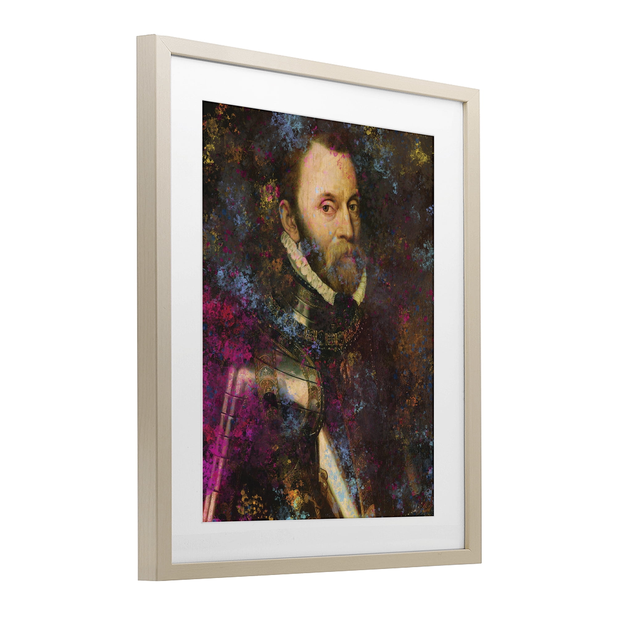 Stupell Industries Dappled Royalty Portrait Birch Framed Print Under Glass, design by Sarah Adams