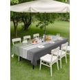thumbnail image 5 of 54x80 Inch Outdoor Tablecloth with Umbrella Hole Zipper Rectangle Sage Green Gray Rectangular Tablecloths Outside Waterproof Vintage Country Ombre Chic Wooden Grain Patio Table Cover for Picnic Party, 5 of 8
