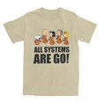 thumbnail image 1 of Camisetas vintage de la pandilla Peanuts Space para hombres y mujeres, 100 % algodón, Snoopy, Charlie Brown, ropa estampada, 1 of 5