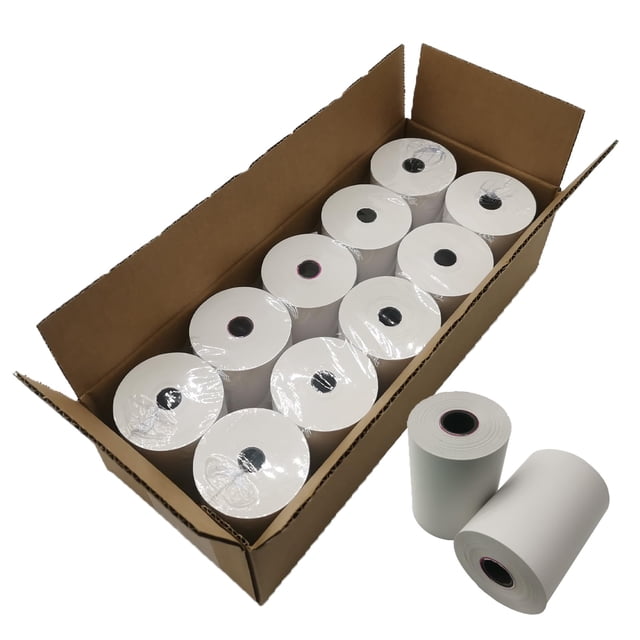 Rollos de papel térmico sin BPA (10 rollos) de 79 mm x 70 m