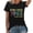 Black, variant on Womens Vintage 1983 T Shirts Letter Graphic Crewneck Casual Short Sleeve Loose Fit Tops Trendy Fashion Tee Pullover Daily Wear