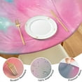 thumbnail image 4 of Colorful Floral Pattern Round Fitted Tablecloth with Elastic Edge,Dining Table Cover Waterproof,Outdoor Round Tablecloth for Camping,Dining,Indoor and Outdoor, 4 of 7