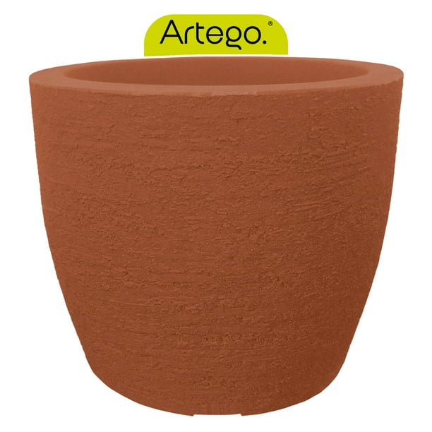 Maceta moderna para exteriores compacta de 20 cm de alto EUROPEAN Artego Japi Hecho en Brasil