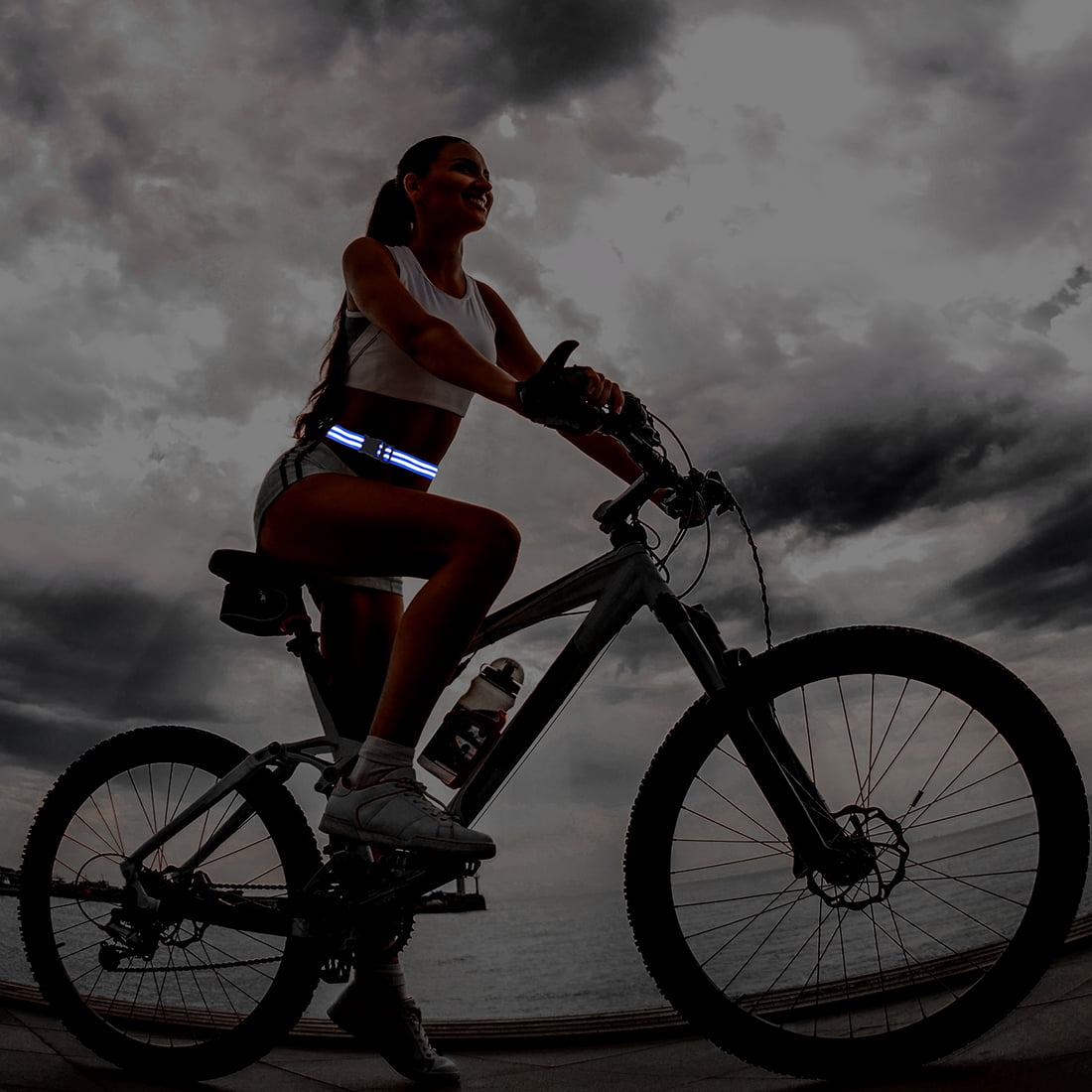 Unique Bargains Reflective Belts Safety Cycling Riding Reflector Tape Blue