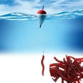 thumbnail image 2 of UDIYO 100Pcs Fishing Bait Artificial Earthworms Simulation Plastic Lifelike Red Fishing Bait for Freshwater, 2 of 6