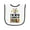 White and Black, variant on Inktastic I'm with a Bunch of Fools with Jester Hat April Fools Day Baby Terry Cloth Bib