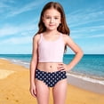 thumbnail image 2 of Toddler Girl's Bikini Sets Two Piece Swimsuit UPF 50+ Sun Rash Guard And Swim Shorts For Beach Pool Summer Swimwear Size 4-5T, 2 of 8
