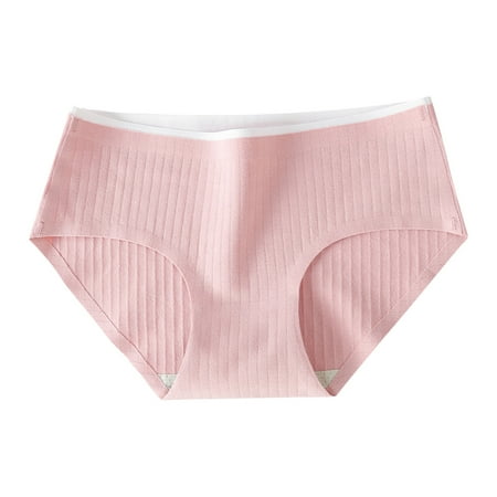 Best Sale! WEANT Plus Size Panties Women s Underwear Seamless and Breathable Cotton Underpants Pink M