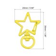 thumbnail image 2 of Giratorio Cierres Seguridad Gancho, Estrella Forma Colorida Langosta Garra Cierre para Llaveros, Bricolaje Artesanía, Amarillo, 16uds, 2 of 7