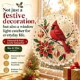 thumbnail image 2 of Christmas Pearl Diamond Art Kit for Adults | DIY Pearl Diamond Painting Suncatcher with 3D Mixed-Size Beads, Lace-Edge Acrylic Hanging Ornament, Pre-Attached Metal Chain Great Christmas Decor, 2 of 7