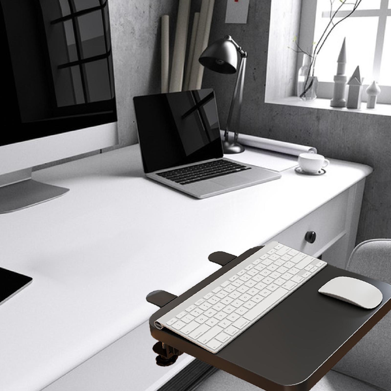 CoudarTitie Desk Extender Tray Foldable Multifunctional Men Women Portable Keyboard Tray Black