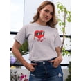 thumbnail image 2 of Blind Heart T-Shirt Women -Engin Selcuk Designs, Female Medium, 2 of 4