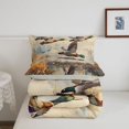 thumbnail image 5 of Manfei Watercolor Mallard Duck King Size Comforter Sets,Farmhouse Animal Comforters King Size,Light Gray Reversible,3-Piece,1 Comforter and 2 Pillowcases, 5 of 7