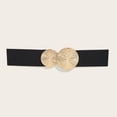 thumbnail image 4 of VASTLUCKY Women Elastic Waist Belt for Dresses Cinch Corset Belt Stretchy Waistband Chunky Gold Disc Round Belts, 4 of 11