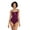 Red, variant on LIORA Women Tummy Control Lace Up One Piece Swimsuit Ruched Push Up Bathing Suit