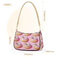 thumbnail image 3 of FORMRS Womens Shoulder Bag with Chain Strap Clutch Purse Cute Tote Handbag, Light Pink Doughnuts, 3 of 7