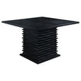 thumbnail image 2 of Modern Dining Set - 7 Piece Counter Height Table & 6 Velvet Stools - Black & Grey Glam Design, 2 of 5