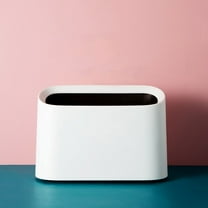 CHICHUMID 1Set Small Trash Can For Bedroom White 8.8x14.5x21.7in