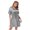 Grey, variant on MSemis Womens Satin Nightgown V Neck Side Split Sleepshirt Short Sleeve
