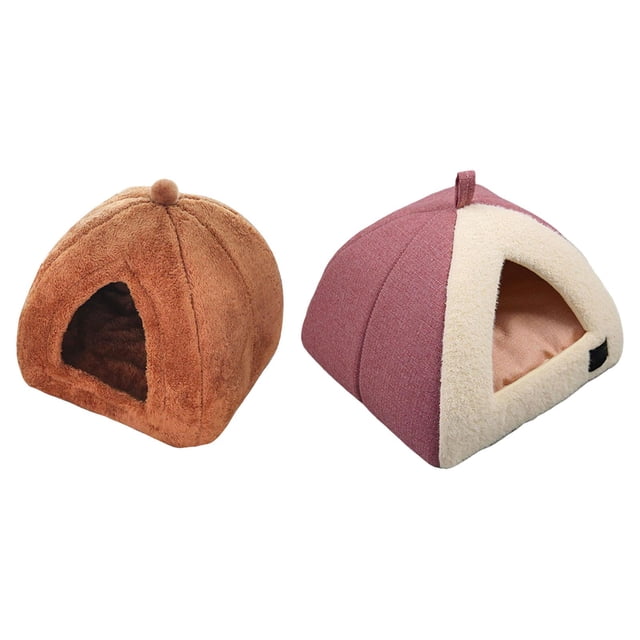 Cama nido,Casa de cama grande para mascotas suave con suministros de calentador de almohadillas,Casa cálida de invierno Cómodo nido antideslizante,Caseta para gatos de interior EstiloK Yuyangstore Cama nido