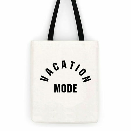 Vacation Mode Cotton Canvas Tote Bag Beach Day Trip