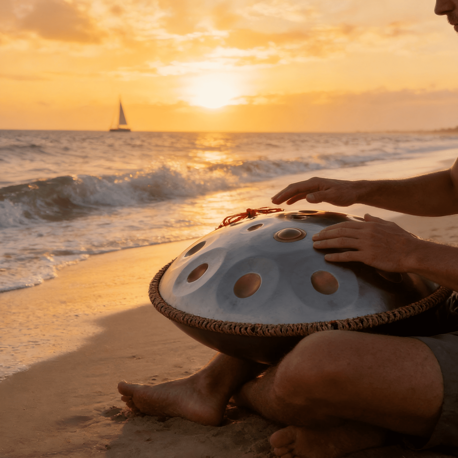 440Hz Steel Tongue Drum Percussion Instrument Golden Eye Handpan Drum in D Minor 12 Notes :  Easy for Beginners, Unique Tone - Ideal for Home Creation, Outdoor Performance, Music Enthusiasts