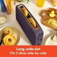 thumbnail image 3 of 2 Slice Slim Toaster, 6-Level Color Adjustment with Reheat and Cancel Buttons, Removable Crumb Tray, 10" Long Slot, Anti-Jam and Auto-Off, Self-Centering Guide and Cord Winding, 900 Watts, Surf, 3 of 8