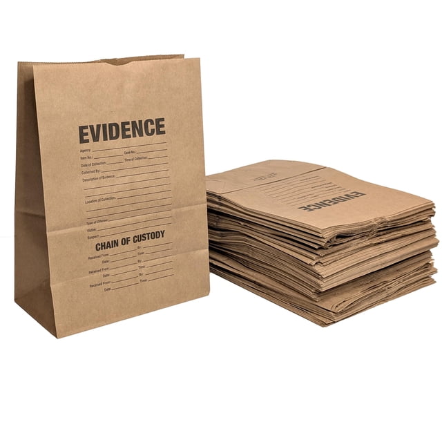 Bolsa de papel para evidencia de escena del crimen 30x18x43 cm 100 unidades