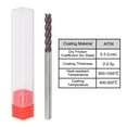thumbnail image 4 of Uxcell 6mm Dia 6mm Shank 100mm Length HRC55 Carbide AlTiN Coated 4 Flute Square Nose End Mill, 4 of 6