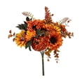 thumbnail image 2 of SLYNSHome Artificial Fall Pumpkin Floral Bouquet,Multicolor Faux Sunflower Maple Berry Flower Stems, Harvest Tabletop Arrangement For Thanksgiving Indoor Home Mantel Decor, 2 of 6