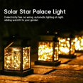 thumbnail image 2 of Luces colgantes con energía solar LED, farol de jardín para exteriores a prueba de agua, decoraciones solares para patio, luz blanca cálida, 2 of 5