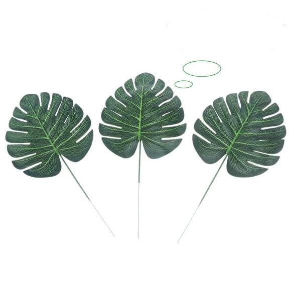 10 Pcs Monstera Leaf Plant Artificial Plants Garland Decor Palm Tree Leaves Tropical