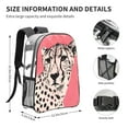 thumbnail image 4 of Honeii Pink Cheetah Art Print Clear Backpack Heavy Duty Transparent Bag 17" See Through BookBag for Women Men Adults Work Festival Sports Travel, 4 of 7