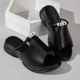 thumbnail image 7 of BRGZLK Orthopedic Wedge Sandals For Women Versatile Solid Color Casual Strappy Slip On Sandals Beach Boho Sandals Trendy and Comfortable Slippers Outdoor Shoes, 7 of 7