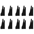 thumbnail image 2 of Paquete de 10 Guantes de Artista para Tableta Guante de Dibujo Digital Guante de Rechazo de Palma Gruesa Con Dos Dedos para Almohadilla Gráfica (M), 2 of 5