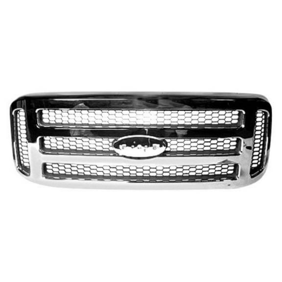 For Ford F-250/F-350 Super Duty 2005 2006 2007 Grille | Chrome/Gray | FO1200456 | 5C3Z8200BAA