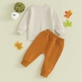thumbnail image 6 of Toddler Baby Girl Boy Halloween Outfit Ghost Print Crewneck Sweatshirt Long Sleeve Shirts Top and Pants Set Fall Winter Clothes, 6 of 8