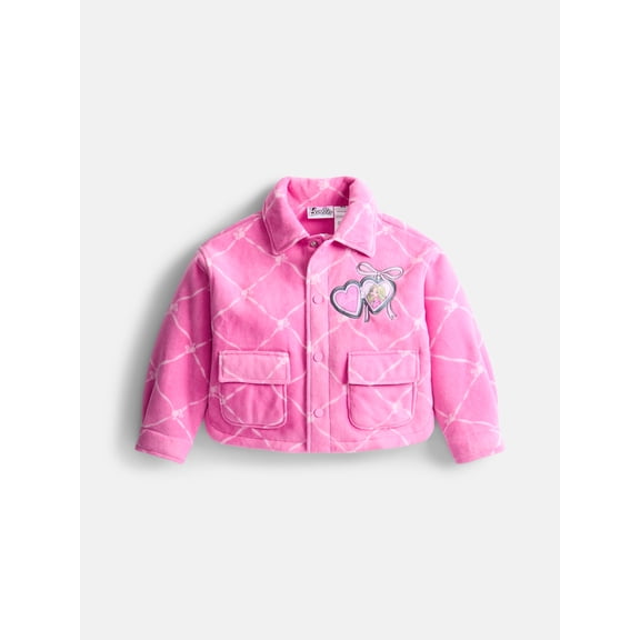 Barbie Girls Barn Jacket with Long Sleeves, Sizes 4-12